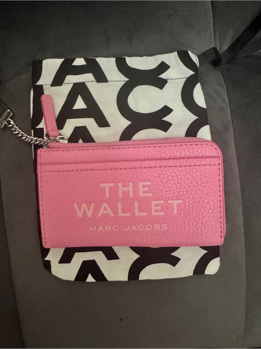 Marc Jacobs Bow Pink THE LEATHER TOP ZIP MULTI WALLET